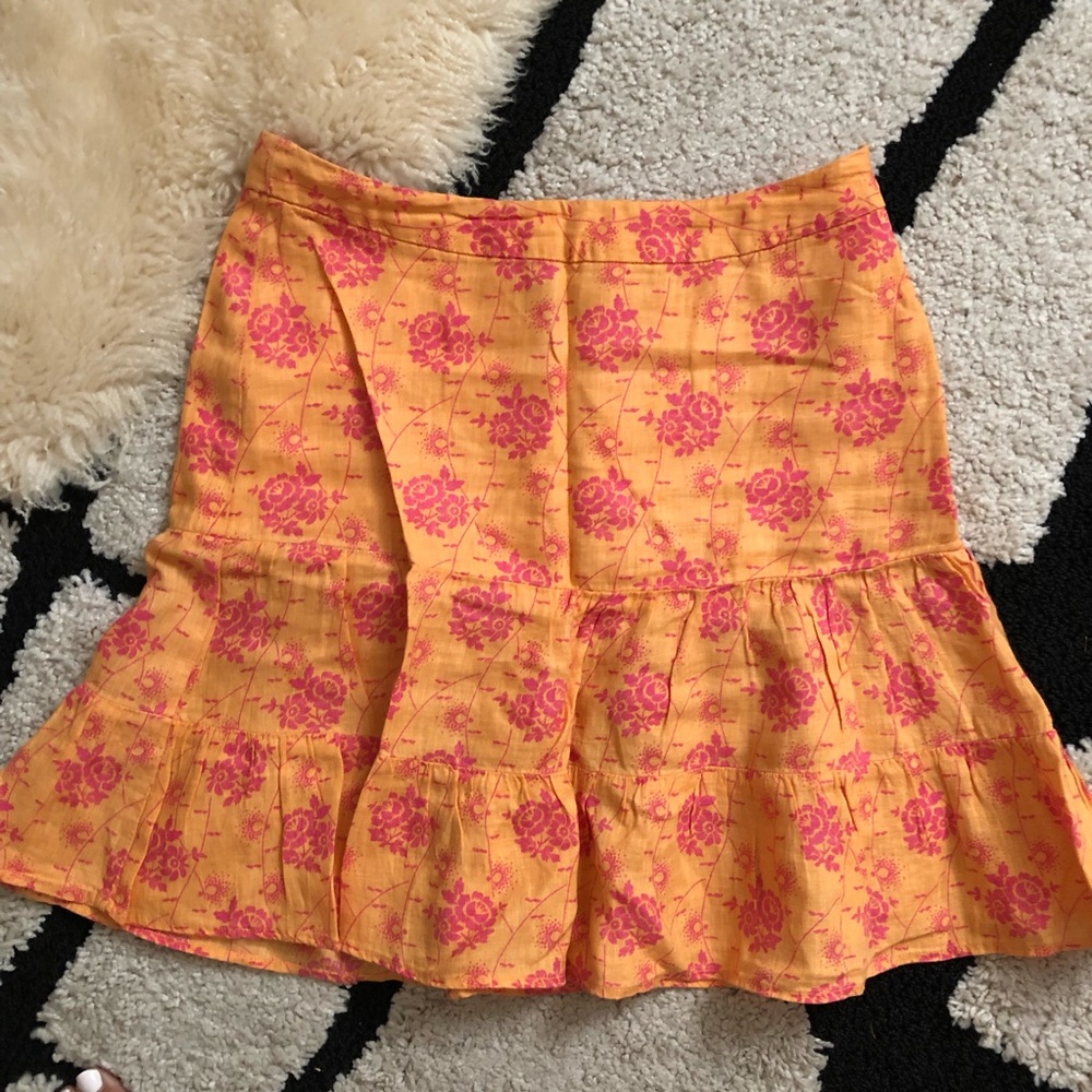 Gap Linen floral skirt
